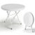 Daklpiw 31.5″ Round Folding Commercial Banquet Table, Portable Plastic Coffee Card Dining Table for Kitchen or Outdoor Party Wedding Event, 1 Pack (White)