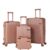 Daklpiw Luggage Sets 4 Piece with Cosmetic Case TSA Lock, Hardside ABS Carry On Suitcase with Zippers Lightweight Rolling Travel Luggage Sets with Spinner Wheels,14+20+24+28 IN (Rose Gold)