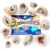 DANCING BEAR 12 Pc Pre-Cracked Geodes with Crystals (1.5 to 2.5″ Each), STEM Learning, Party Favors and School Events