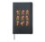 Dancing Gingerbread Cookie Christmas Holiday String Lights Hardcover Journal, Black