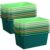 Dandat 16 Pcs Cubby Bins for Classroom Plastic Book Bins,Green Series
