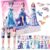 Daniel Axel Magnetic Dress Up Paper Doll Pretend Play,Dollhouse Magnet Travel Toys Car Activities Road Trip,Clothes Puzzles Game,3+yr Girls Toddler Preschool Learning Created Imagine Birthday Gift