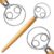 Danish Dough Whisk Stainless Steel Dough Hook Dutch Whisk for Sourdough Bread Dough Mixer Hand Wooden Handle Kitchen Whisking Mixing Tool Bread Making Tools and Supplies pizza dough