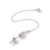 DanLingJewelry 1 Set DIY Beaded Pendant Brass Screw Eye Pin Bail Peg for Large Hole Bead Silver Colour Pendulum Shape Metal Charm for Jewellery Making
