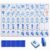DAO-UPPSE 4-Layer Mahjong Set 160 Tiles – Premium Acrylic American Game with Bag(Dark Blue)