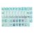 DAO-UPPSE 4-Layer Mahjong Set 160 Tiles – Premium Acrylic American Game with Dice & Bag(Blue and White)