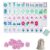 DAO-UPPSE 4 Layer Acrylic Mahjong Set 160 Tiles – American Travel Game with Dice Engraved Tiles Carrying Bag 9 Colors