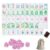 DAO-UPPSE 4 Layer Acrylic Mahjong Set 160 Tiles – American Travel Game with Dice Engraved Tiles Carrying Bag 8 Colors