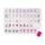 DAO-UPPSE 4 Layer Acrylic Mahjong Set 160 Tiles – American Travel Game with 3D Laser Engraving Carrying Bag Dice for Home Social(Rose red)