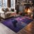 Dark Gothic 4×6 ft Washable Rug for Living Room Bedroom, Animal Raven Stone Pillar Candlestick Area Rug Non-Slip Carpet – Low-Pile Floor Dark Purple Carpet for Dorm Classroom Dining Room Hallway