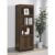 Dark Pine 3-Shelf Engineered Wood Media Tower with Brown
