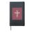Dark Rose Pink Cross Jesus Christian Catholic Symbol Design Hardcover Journal, Black