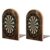 Dart Board Wooden Bookends for Shelves 1 Pair