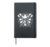 Darts Dartboard with Skull Hardcover Journal, Black