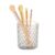 DASITON Glass Makeup Brush Holder, Diamond Pattern Crystal Cosmetic Storage Cup, Multifunctional Makeup Brush Organizer for Vanity, Desk Pen Pencil Holder, Bathroom Toothbrush Holders (Clear S)