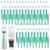 DASTTUIS 150 Pieces DIY Beadable Pen Kit – 50 Plastic Ballpoint Pens with Refills & Bags – School Supplies, Office Accessories & Decorative Items for Students & Teachers (Cyan)