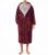 DAVID ARCHY Men’s Soft Plush Fleece Robe Full Length Hooded Long Bathrobe for Men with Hood (XXL, Red- Shu Velveteen)