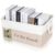 Dawutian TBR Book Organizers and Storage Basket ,Collapsible Storage Basket for Books with Handles, to Be Read List Storage Bin for Office Home Shelves Book Club Members（16.1 x 12.2 x 8.2inch）