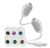 Dayliy Star Projector – A Dimmable USB Mini Design with a Portable, Interchangeable Pattern Projection Light, Suitable for Bedrooms, Cars, Living Rooms, and Wall/Ceiling Decorations，White：6