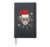 Day Of Dead Dia De Los Muertos Santa Christmas Snow Man Hardcover Journal, Black