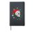 Day Of Dead Dia De Los Muertos Santa Elf Christmas Holiday Hardcover Journal, Black