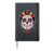 Day Of Dead Flowers Skull Sugar Dia De Los Muertos Mexico Hardcover Journal, Black
