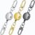 DC,CLISENCE 3pcs Retractable Keychain, Gun Black, Silver, Gold