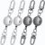DC,CLISENCE 4pcs Retractable Keychain, Gun Black, Silver