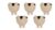 Décopatch HD055Cpack – Un Lot de 5 Supports en Papier brun mâché 8X8X6 cm – Waterproof – Cache-Pot Chat