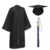 D DODOU Unisex Matte Graduation Cap and Gown Tassel Package for High School and Bachelor (Standard, Black + Royal Blue, 54)