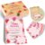 DEANHOT Strawberry Memory Time Capsule Box, Baby 1st Birthday Party Table Card with 50 Cards 1 Time Capsule Sign, Babe Memorial Time Capsule Box for First Birthday, Baby Shower Time Capsule Boxes