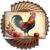 Decals Love Racing Southern Helmet A Rooster Stands Proudly Amidst Apples and Berries – Scratch Resistant Stickers