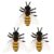 DECHOUS 3pcs Plastic Bee Figurines Realistic Insect Toy Set