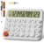 DECKLIT Battery Desk Calculator – 12 Digit Extra Large 5-Inch LCD Display, Big Buttons, 15 Tilt Screen (White)