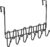 Deco Brothers Over The Door Hook Organizer with 11 Hooks, Black