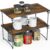 Deco Brothers Stackable Cabinet Shelf, 2 Pack, Rustic Brown