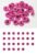 Decoendiy 52Pcs 15mm Silicone A-Z Letter Beads,Flat Round Alphabet Round Beads for Keychain, Bracelet & Lanyard DIY