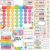 Decorably 147 Pcs Cutouts Rainbow Classroom Calendar Bulletin Board Set