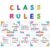 Decorably 20 Colorful Class Rules Poster for Classroom