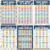 Decorably 6 Boho Rainbow Kindergarten Sight Words Posters, 11x17in