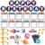 Decorably 93 Cutouts Space Theme Birthday Bulletin Board Decorations Set