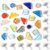 Decorative Glass Thumbtacks Push Pins for Cork Boards, 50pcs