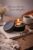Decorative Quality Soy Wax Candle in Metal Tin – Coffee Scented – Brown/Orange – 3.5 oz – Kahverengi-Turuncu