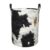 Decoupage Fur Cowhide Pattern Black Brown & White Storage Bin Medium