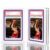 DEDC 2-Pack Graded Card Acrylic Display Case for Slab Guard 99.6% UVR & 99.8% Clarity 3.2cm Thick Magnetic Standing Independently Display Box for Sport & TCG Trading Card White Frame with 1 Cloth