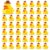 Deekin 100 Pcs Cowboy Rubber Ducks with Hat Western Mini Duckies for Wild West Party Favors Birthday Swimming Party Gift Favor,2.1 x 2 x 1.9 Inches