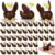 Deekin 50 Pcs Rubber Ducks 2 Inch Party Favors Small Animal Rubber Ducks for Cruise Ships for Shower Birthday Gift Activity Theme Party (Eagle)