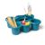 Deep Sea Blue 6 Cup Plastic Caddy Portable Multi Compartment Organizer For Teacher Supplies Classroom Art Craft Pens Markers Crayons Students Space Saving Storage Holder Container