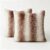 Deer Print Faux Fur Throw Pillow Covers Set of 2 Animal Print Pillowcases
