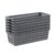Dehouse 6-Pack Silm Plastic Storage Baskets, Drawer Pencil Trays, Gray